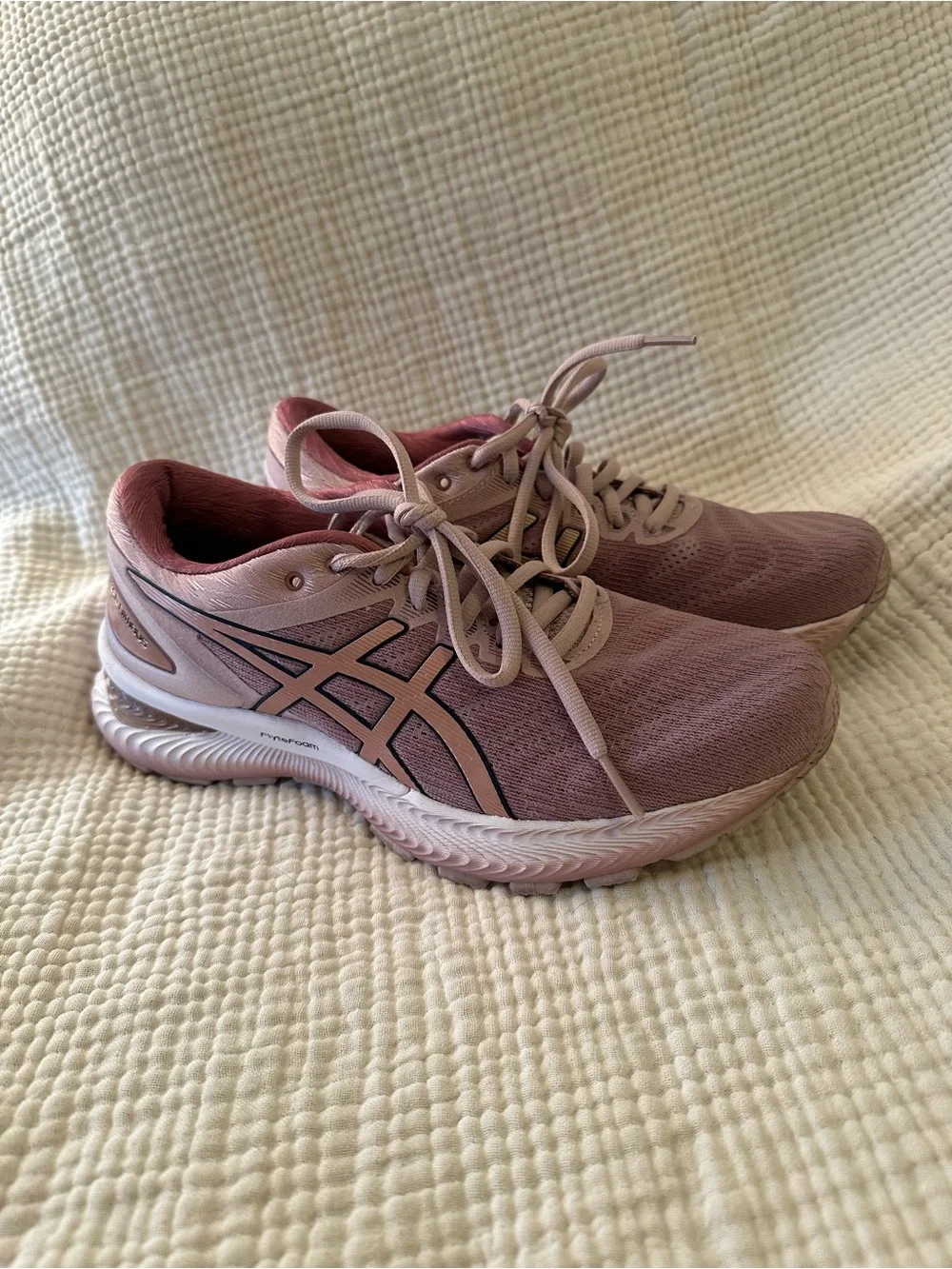 ASICS Women's Dusty Pink Mesh Running Sneakers - Picture 1 of 5